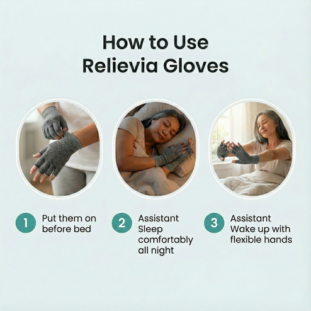 Relievia - Night Recovery Compression Gloves