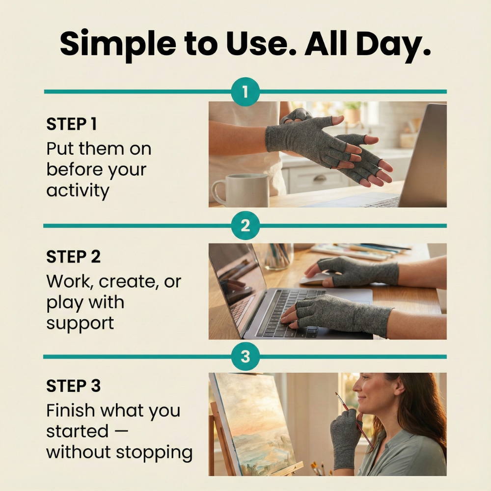 Relievia - All Day Support Compression Gloves